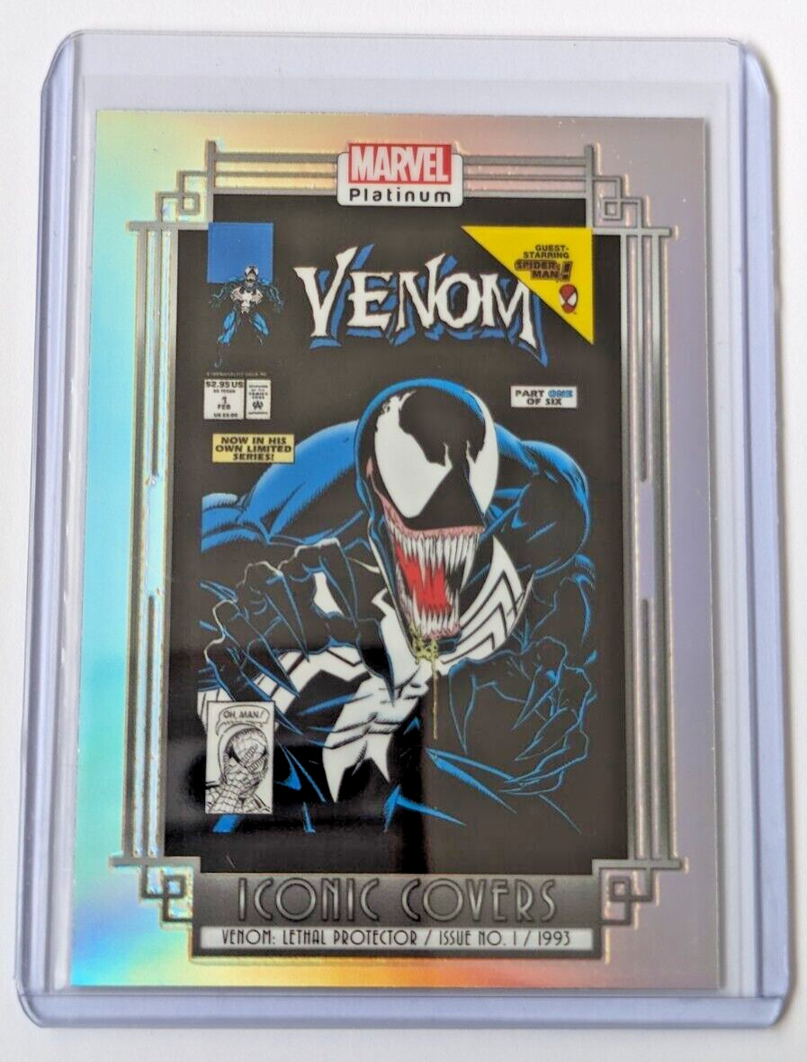 2023 Upper Deck Marvel Platinum Iconic Covers Rainbow Parallel Venom #IC25 SP