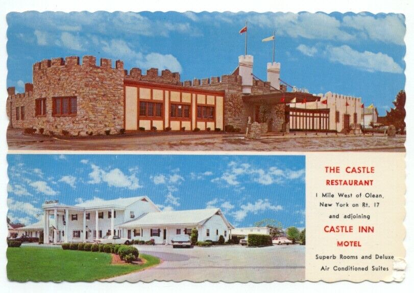 Olean NY Castle Restaurant Postcard ~ New York