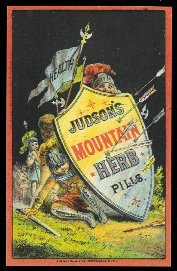 trade card, JUDSON'S MOUNTAIN HERB PILLS, MORRISTOWN, N.Y., S6D-TC-2006