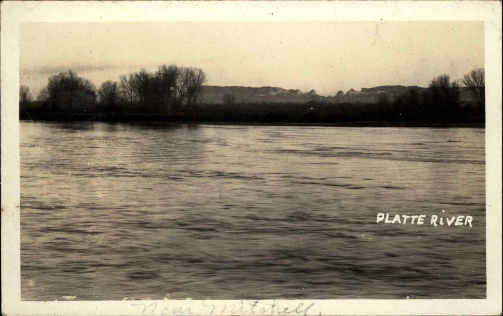 Mitchell Nebraska NE PM Platte River Real Photo c1920 Vintage Postcard