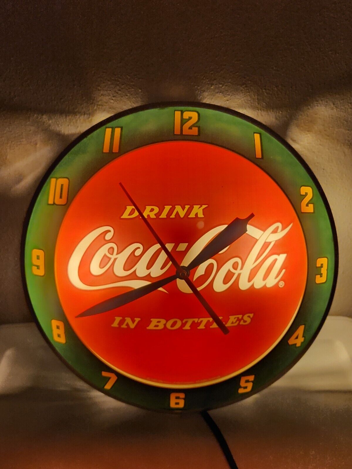 American Retro Bubble Style Coca-Cola Wall Clock *READ* 2003 Coke Advertising