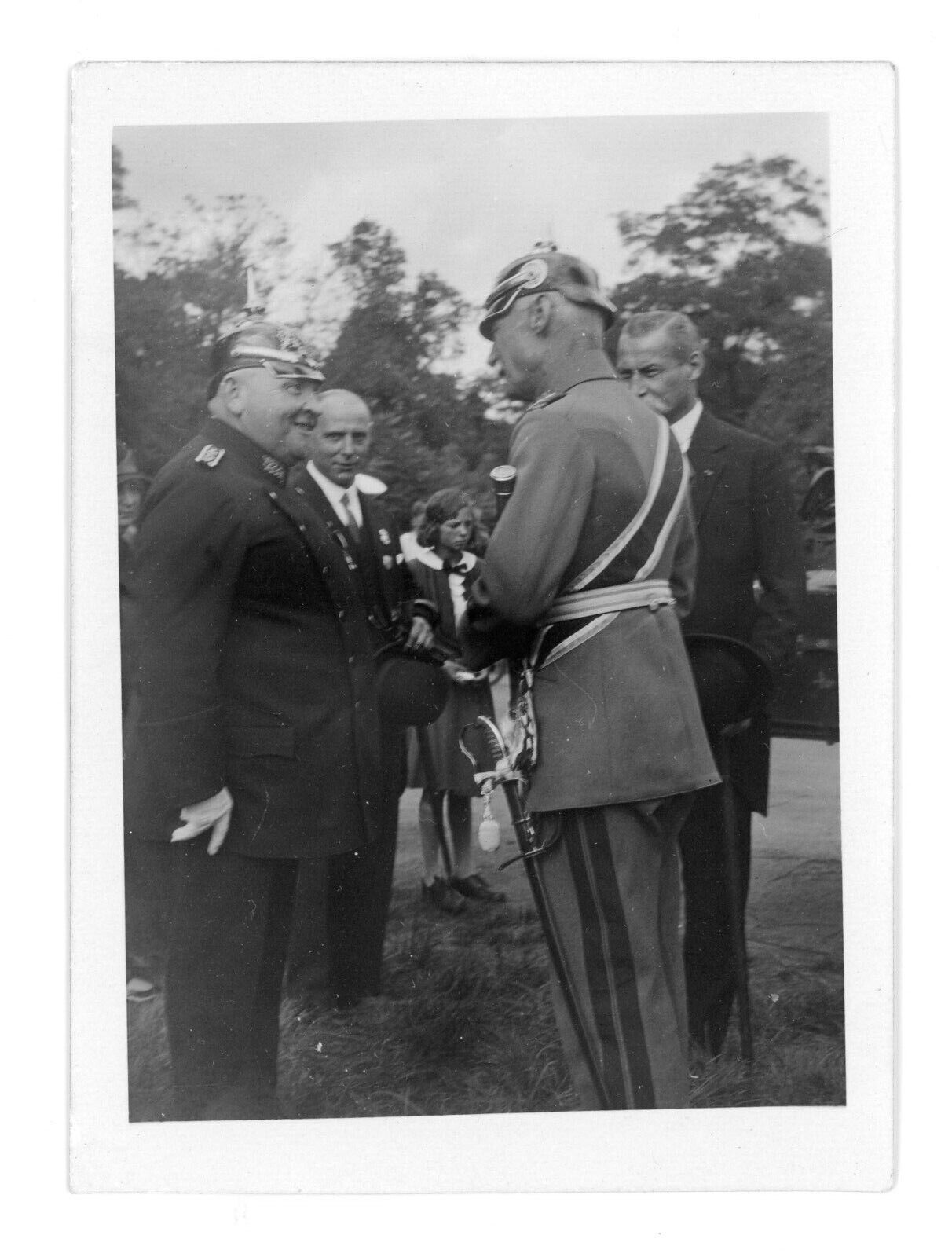 Vintage Photo WWII Era Prussian German Soldier Pckelhaube Spiked Helmet Uniform