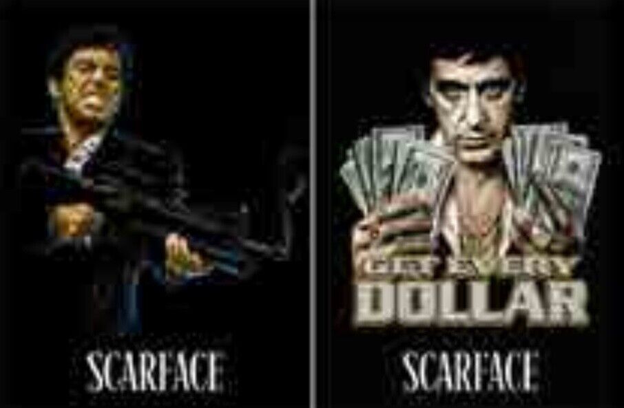 ScarFace Al Pacino 3D Holographic Lenticular Motion Poster Premium 12”X16”