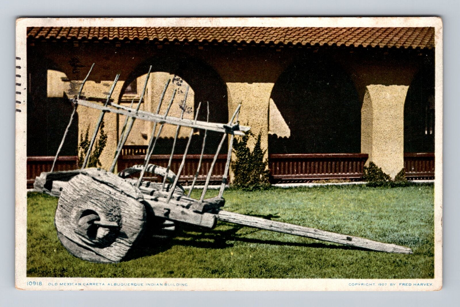 Albuquerque NM-New Mexico, Old Mexican Carreta, Antique, Vintage c1909 Postcard