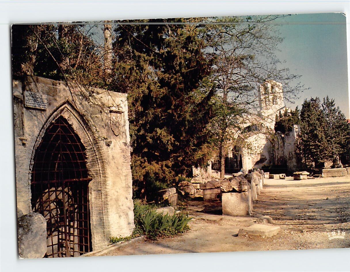 Postcard The Alyscamps and St. Honnorat Church Arles France