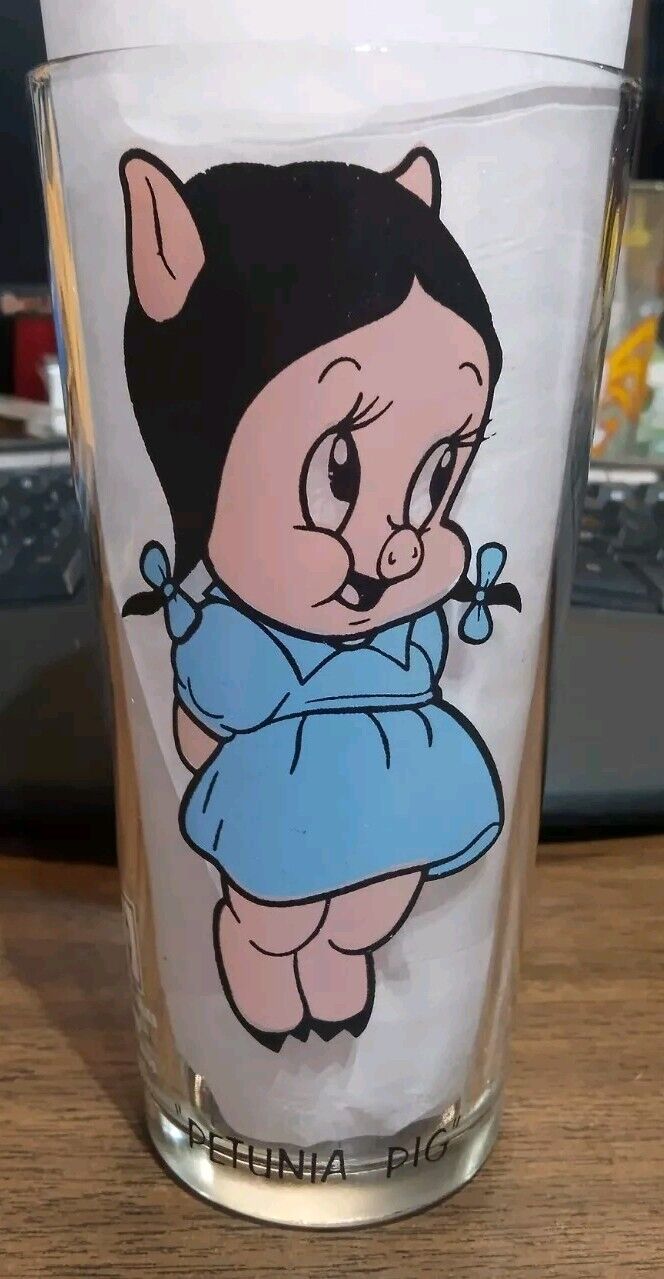 Petunia Pig Glass 1973 Pepsi Collector Series Warner Brothers Looney Tunes
