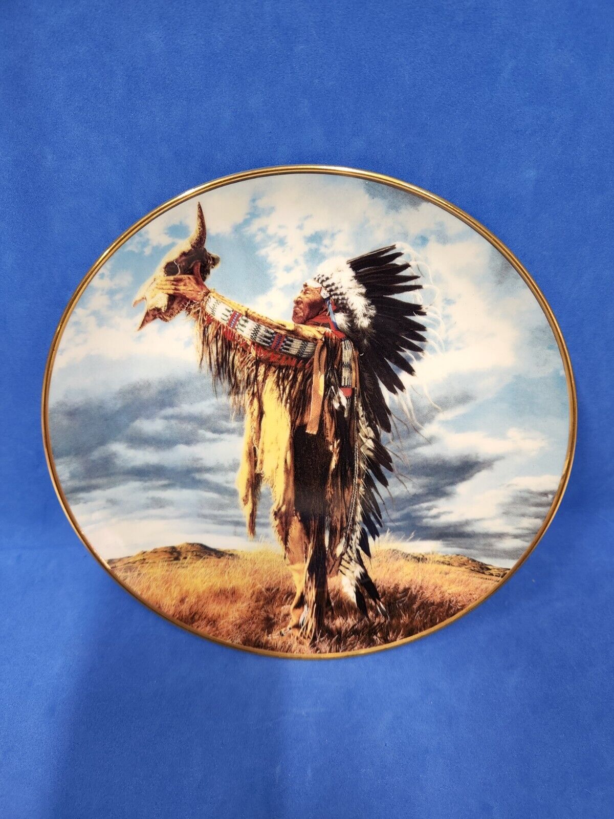 AMERICAN INDIAN HERITAGE FOUNDATION MUSEUM PRAYER TO THE GREAT SPIRIT PLATE