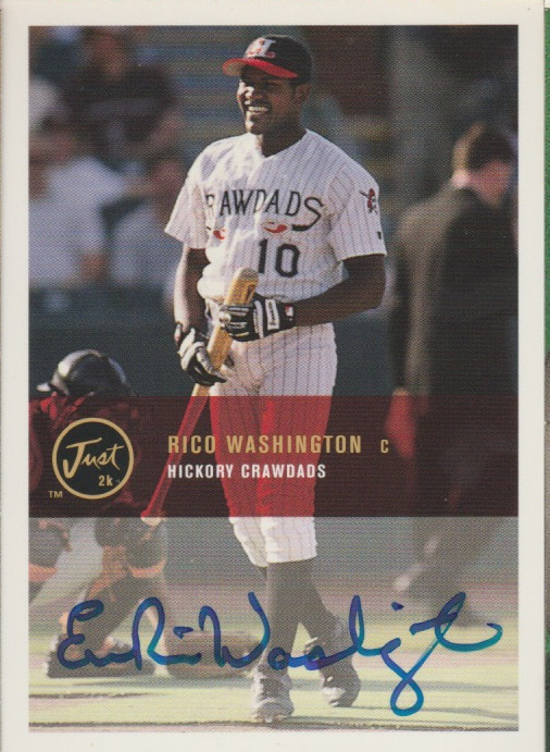 Rico Washington 2000 Just Minors RC rookie autograph auto card BA-29