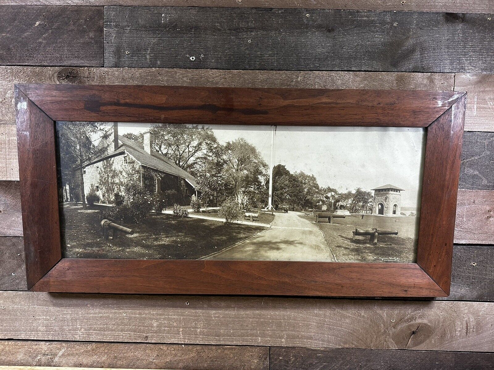 Vintage Framed Photo Of Gettysburg By The Haines Photo Co. 