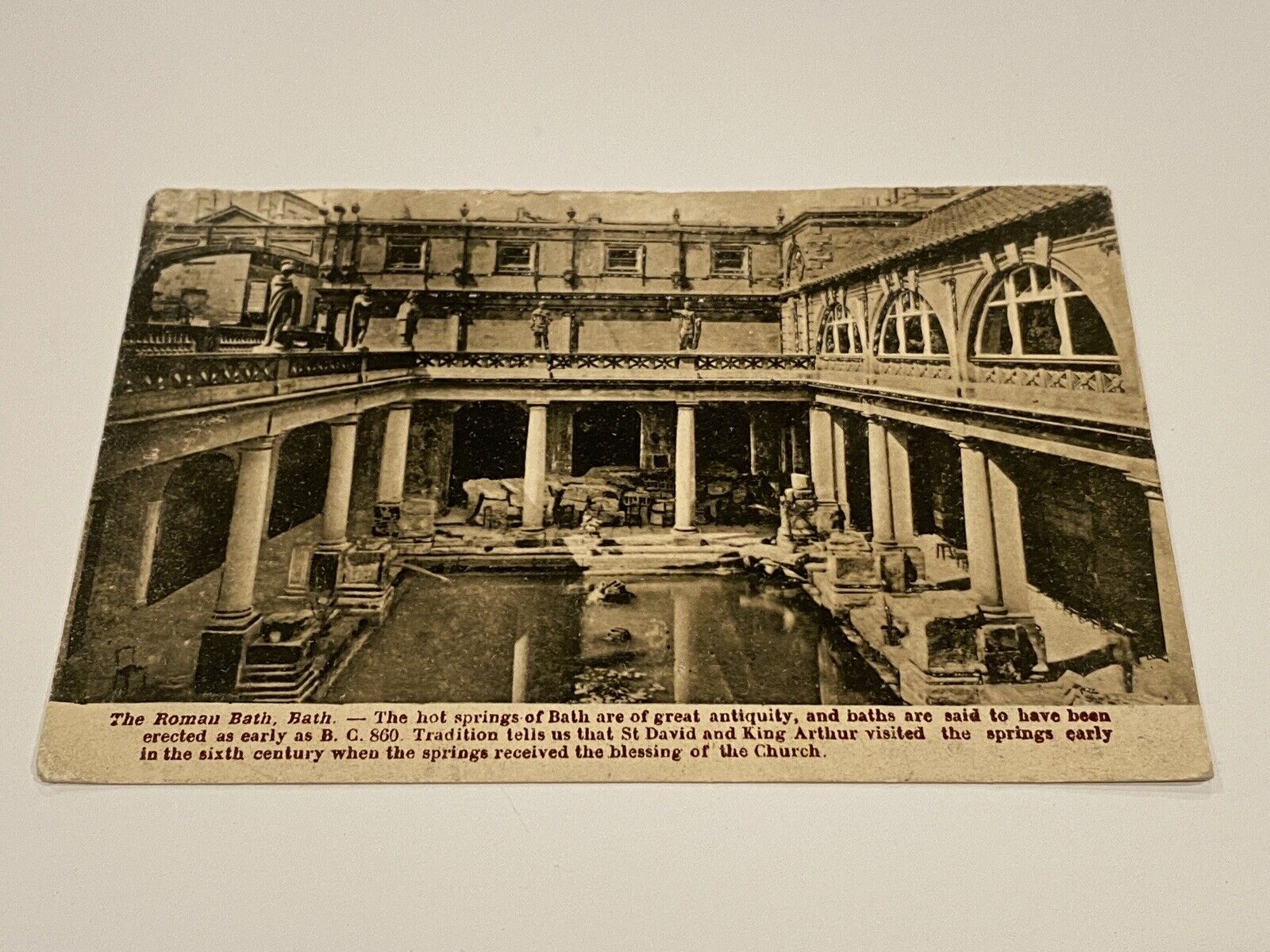 Vintage 1910s The Roman Baths, Bath, England Postcard By R. Wilkinson & Co.