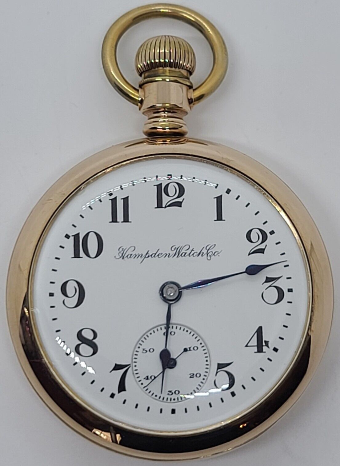 Antique Working 1903 HAMPDEN \'Dueber Grand\' Railroad Grade Gold G.F Pocket Watch