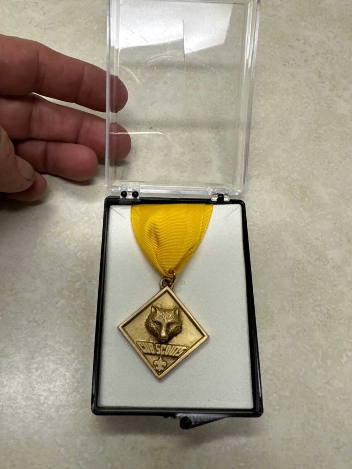 Boy Scouts of America Vintage Webelos Den Leader Award Medal in Box