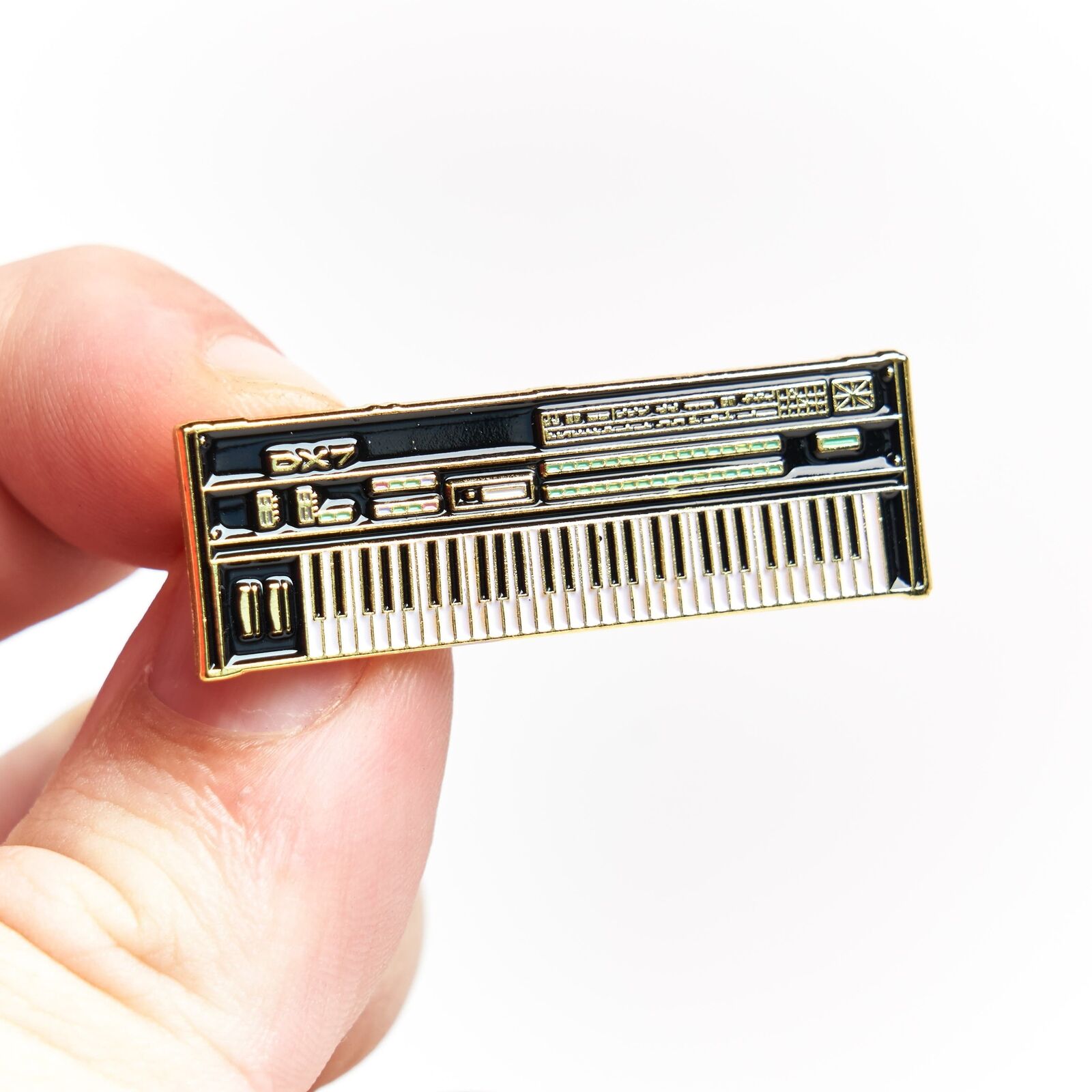 Yamaha DX7 Vintage Keyboard Piano Digital Synthesizer Enamel Pin Badge