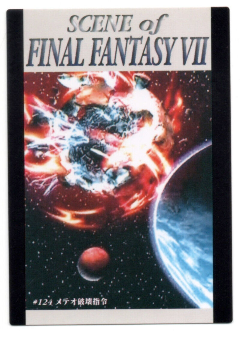 Scene of Final Fantasy VII #124 Card Meteor Carddass Masters Vintage 1997 Bandai