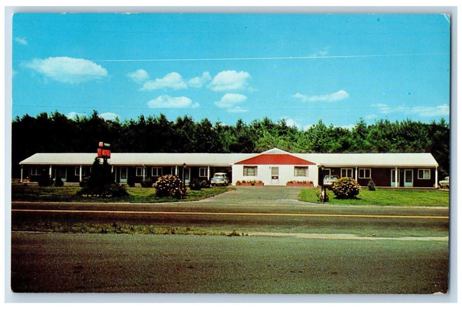 Granby Connecticut Postcard Granby Motel College Highway c1967 Vintage Antique