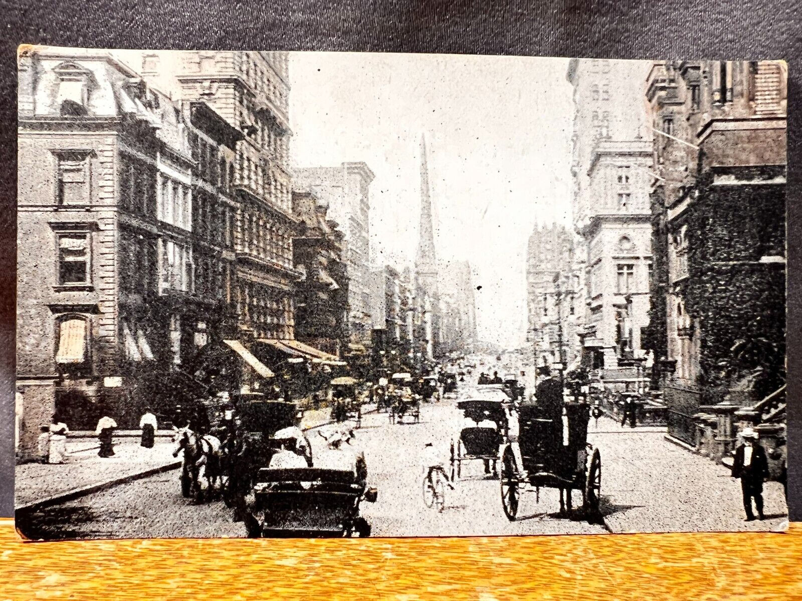 Antique Post Card New York City Fifth Avenue Street Scene Vintage Rare RPPC