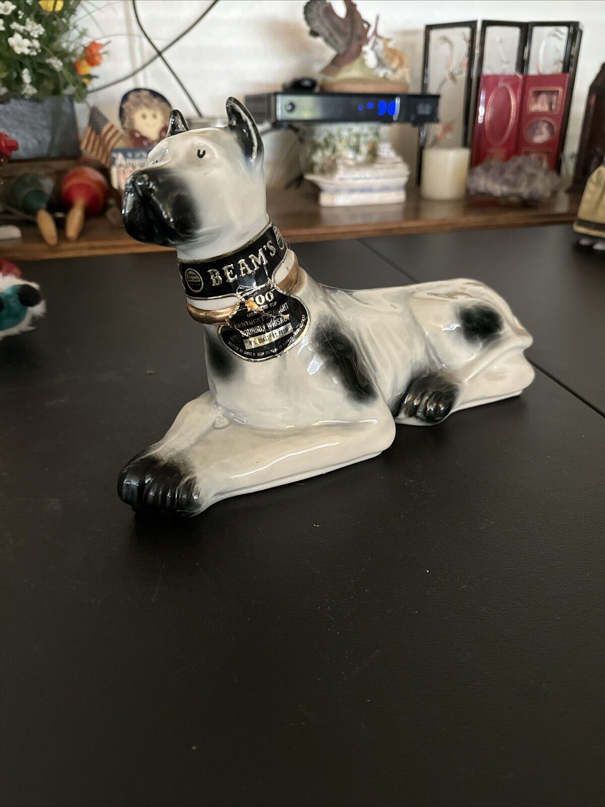 Vintage 1976 Jim Beam Great Dane Dog Whiskey Decanter - Collectible Empty Bottle