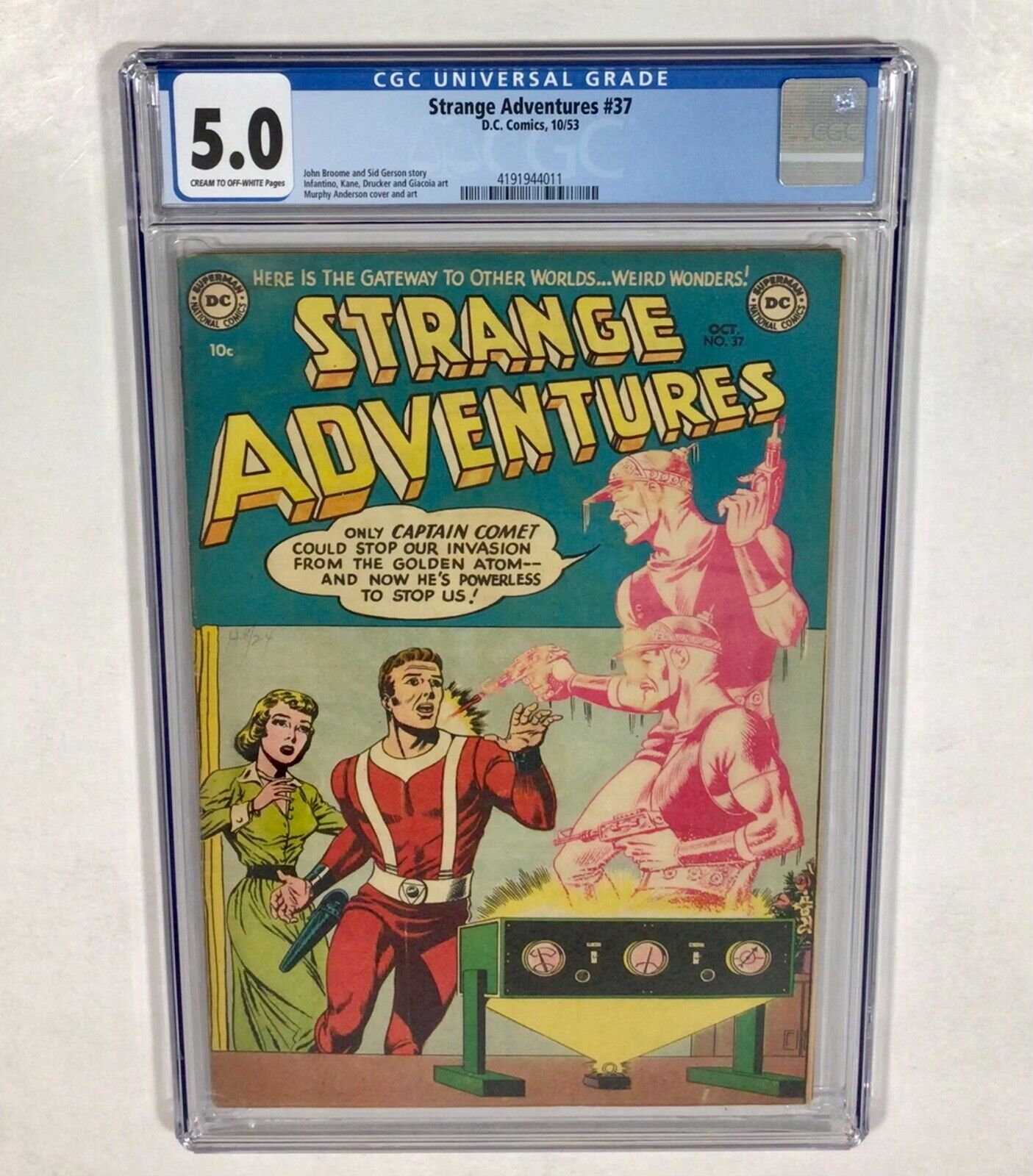 Strange Adventures #37 CGC 5.0 (16 on census, Murphy Anderson cover/art) 1953 DC