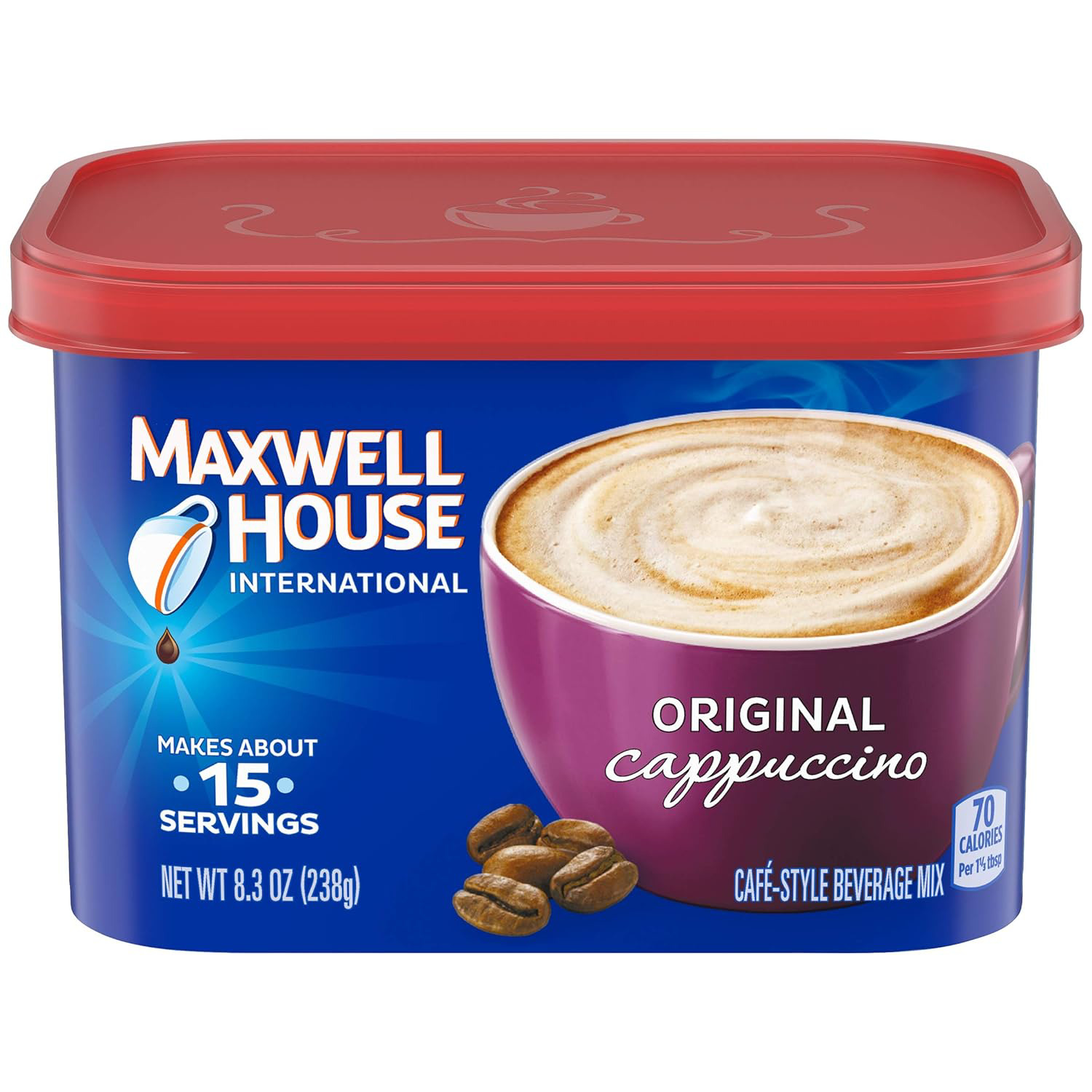 Maxwell House International Original Cappuccino Instant Coffee (8.3 oz Canisters