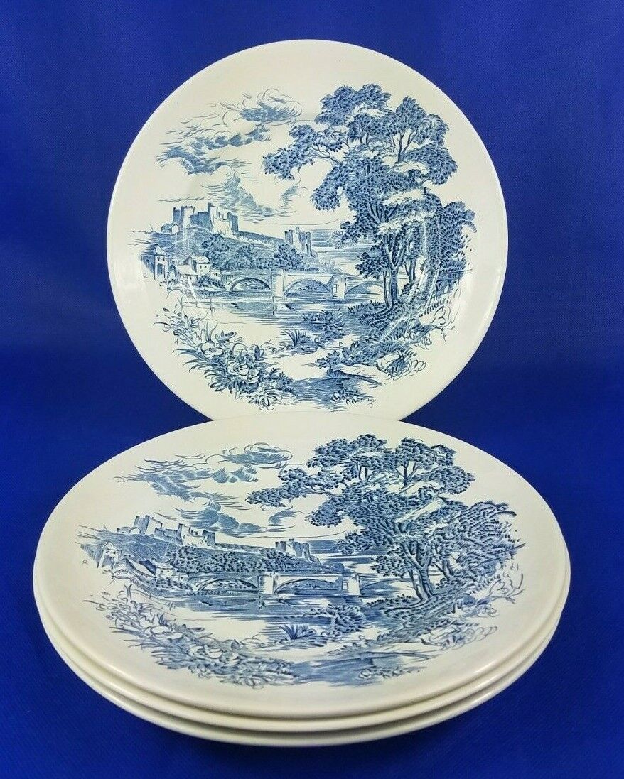 Set of 4 Enoch Wedgwood Country Side Blue England 10\