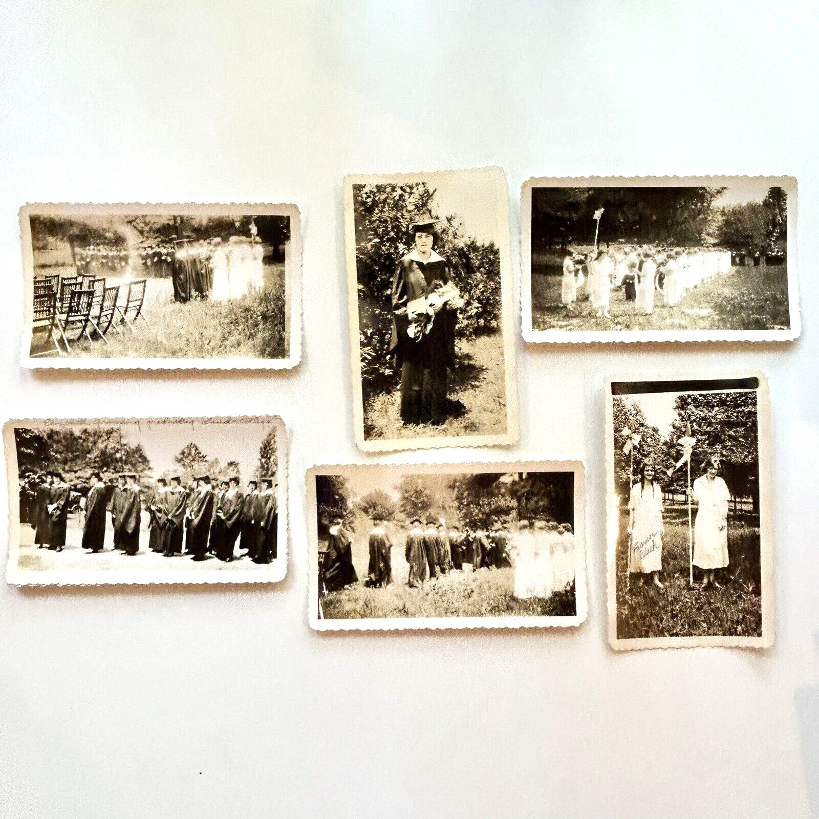1920s Womens College Graduation Photographs Ceremony Cap Gown Lander SC Lot of 6