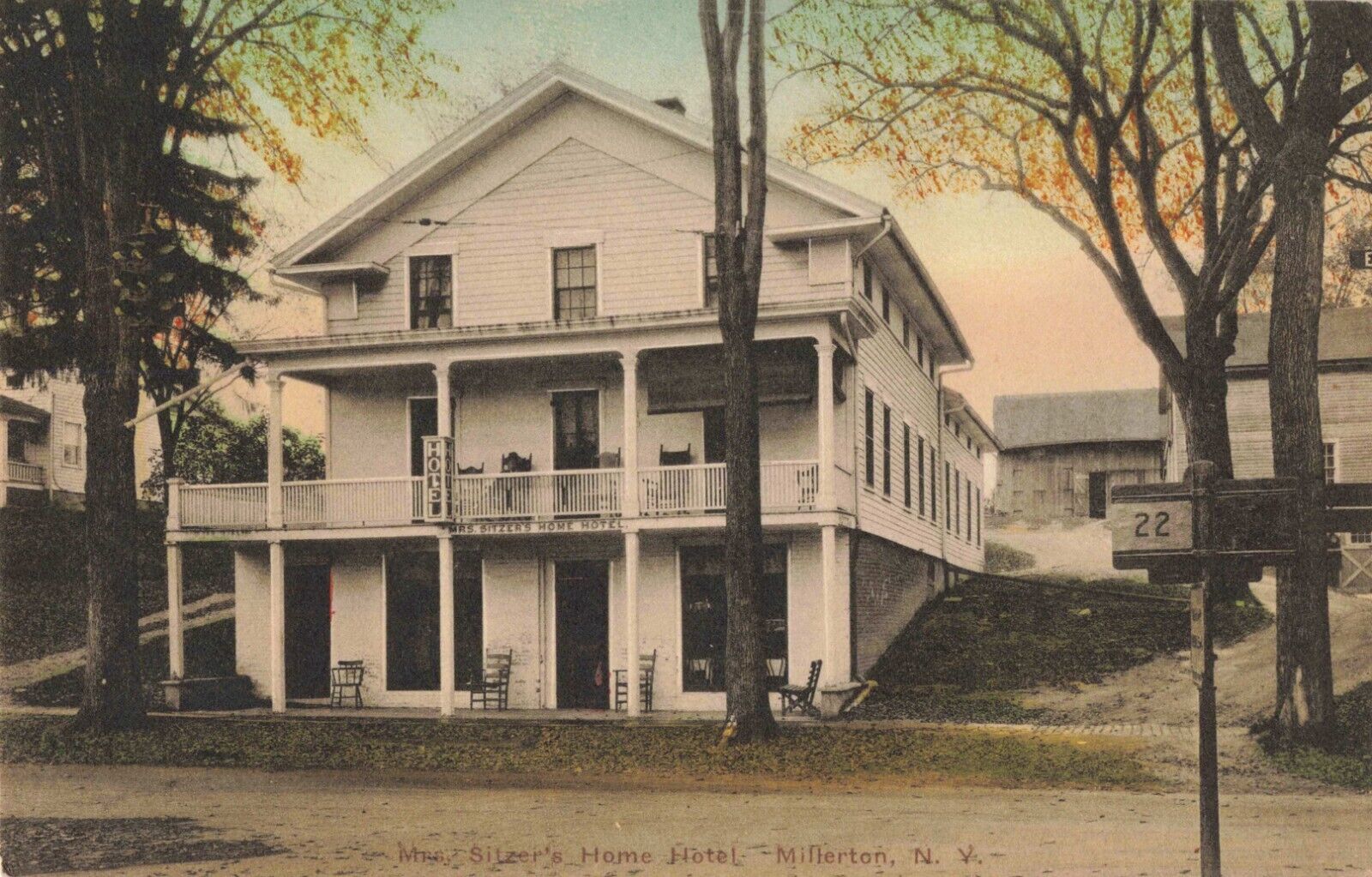 Mrs. Sitzer\'s Home Hotel Millerton New York NY Albertype Co. c1920 Postcard