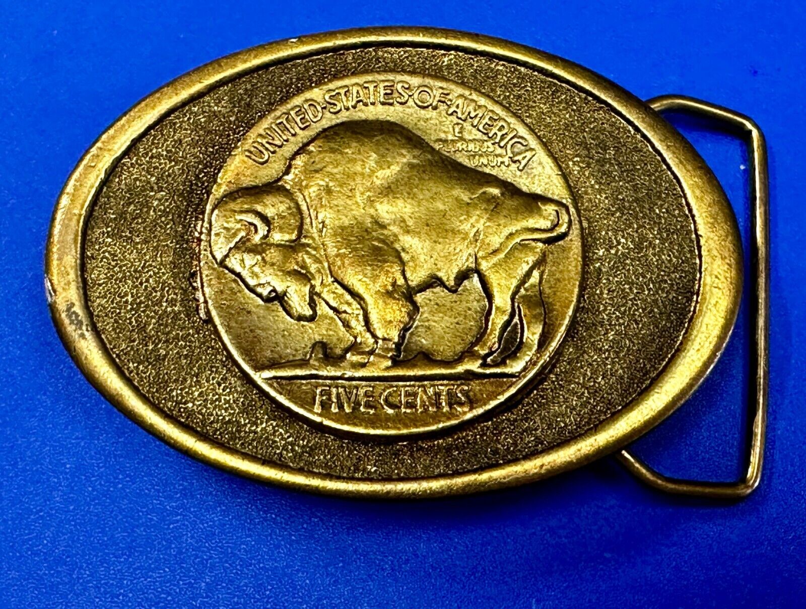 Coin Collectors Buffalo Nickel Themed Vintage Adezy Belt Buckle