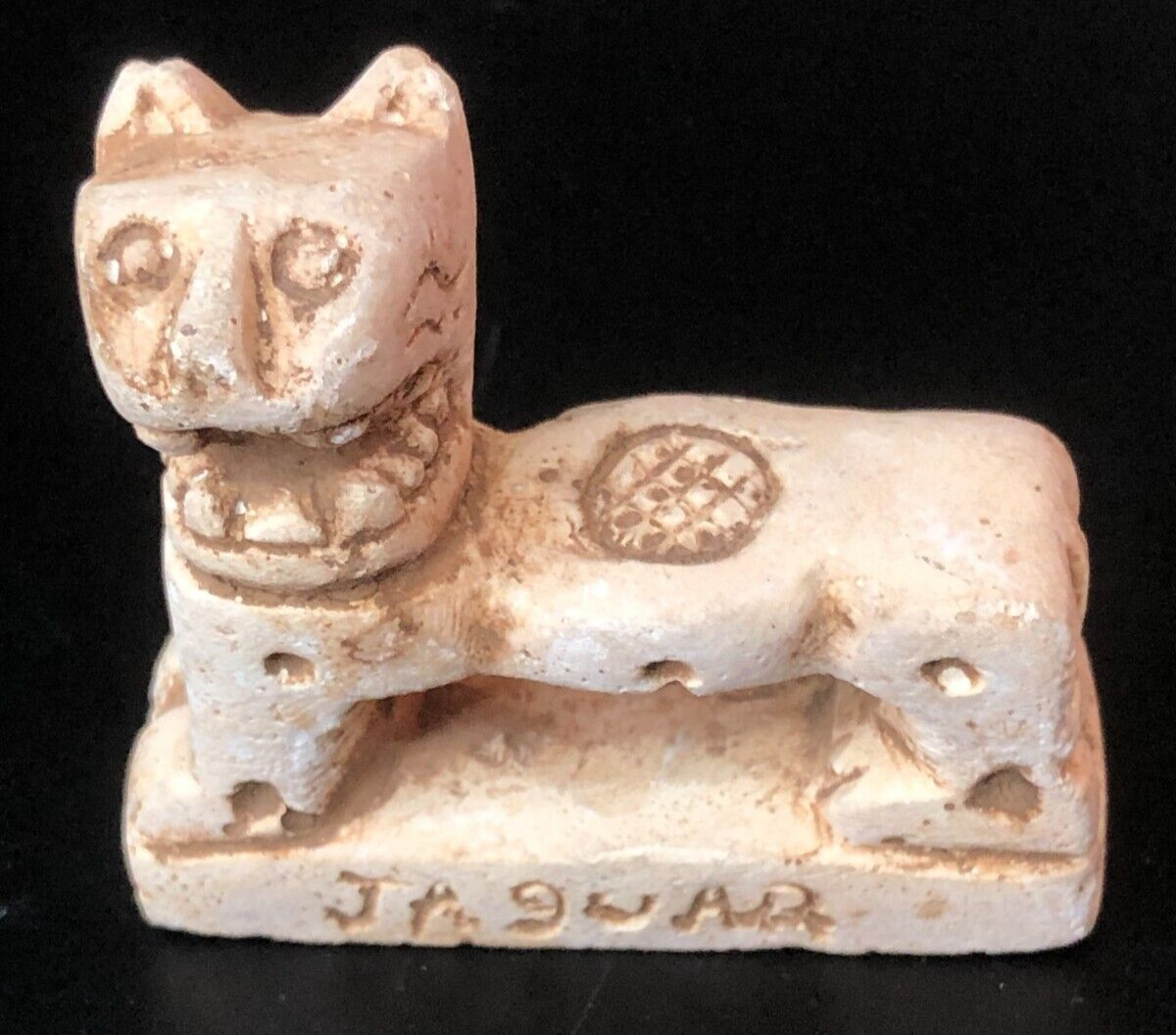 Souvenir Chichén Itzá Jaguar Mayan Mexico Figurine Cat Hand Carved Figure