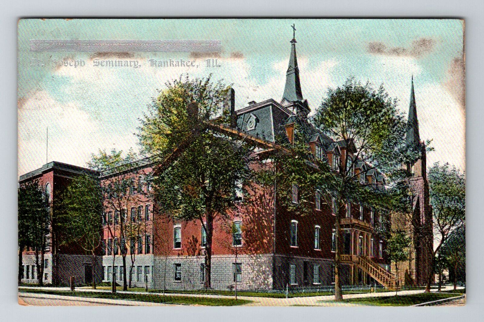 Kankakee, IL-Illinois, St Joseph Seminary Antique c1907, Vintage Postcard