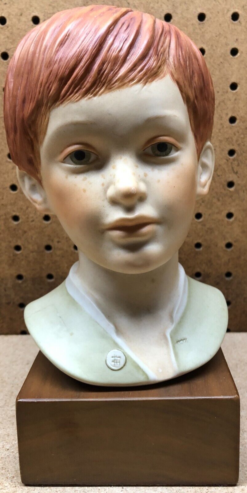 Cybis Red Headed Boy Jeremy Porcelain Bust Figurine
