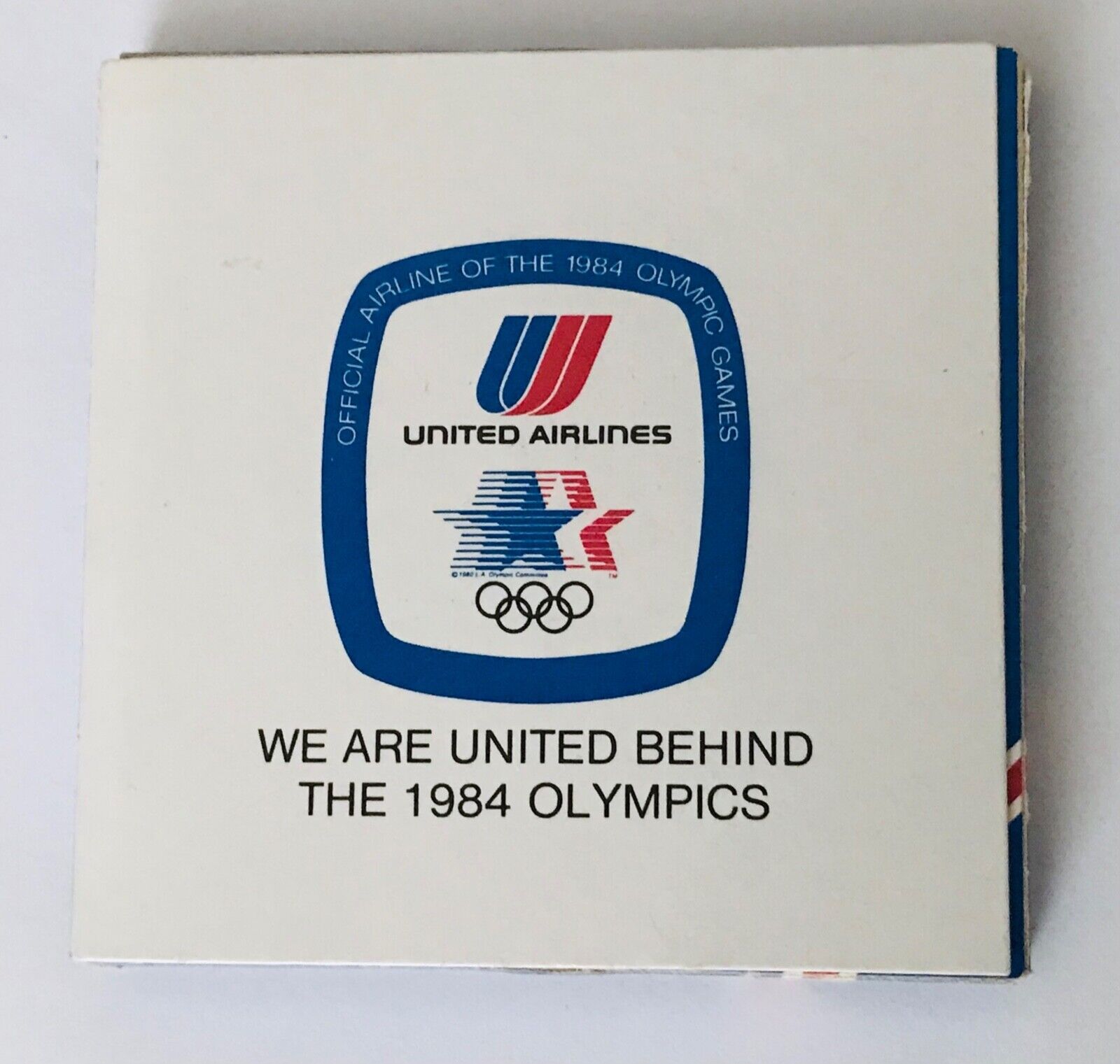 1984 Olympics United Airlines We Are United Large Chocolate Coin Giveaway Promo