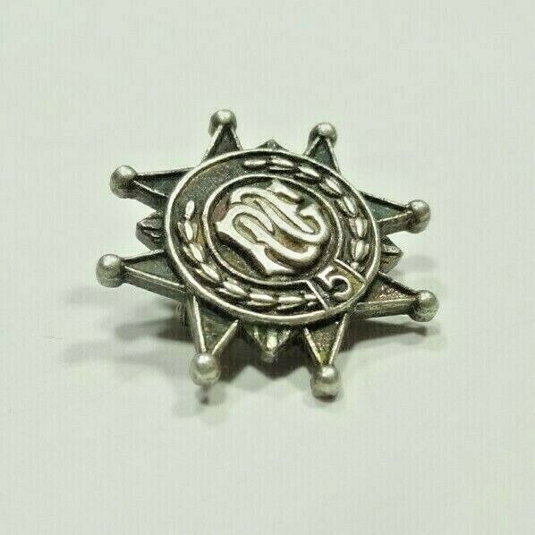 VINTAGE 1950'S MASONIC POG PROVINCIAL OLD GUARD LAPEL PIN 5 YEAR STERLING SILVER