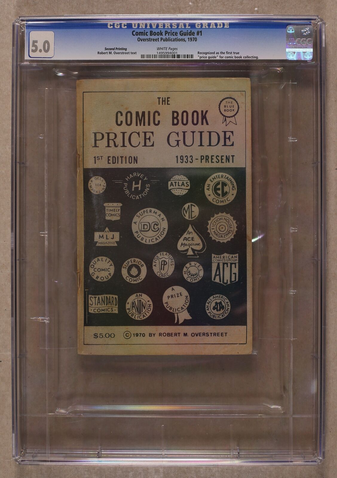 Overstreet Price Guide #1 2nd Printing CGC 5.0 1970 1495994001