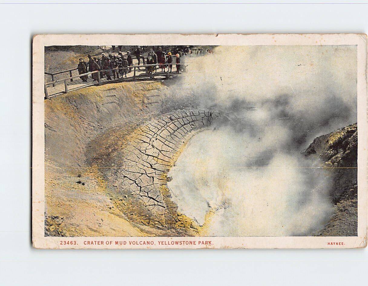 Postcard Crater Of Mud Volcano, Yellowstone Park, Wyoming