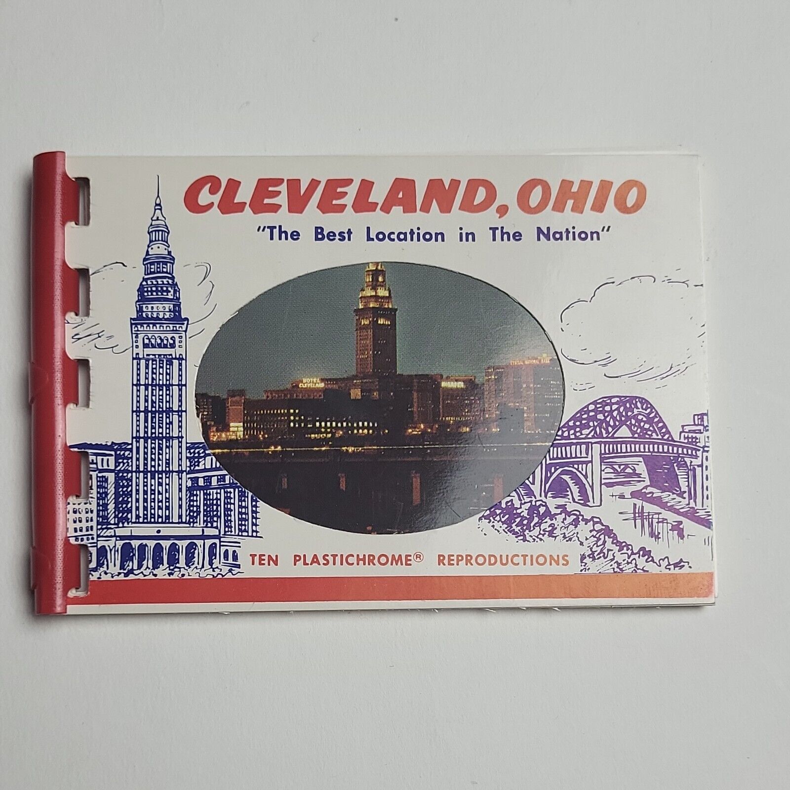 VTG Columbus,Ohio 10 Plastichrome Reproduction Photos Miniature Booklet