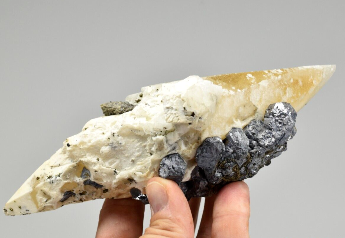 Calcite with Galena - Buick Mine, Iron Co., Missouri
