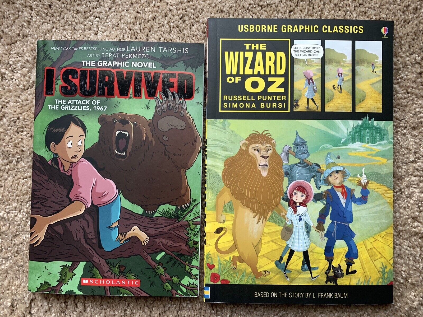 Graphic Novels. I Survived The Attack Of Grizzlies AND The Wizard Of Oz