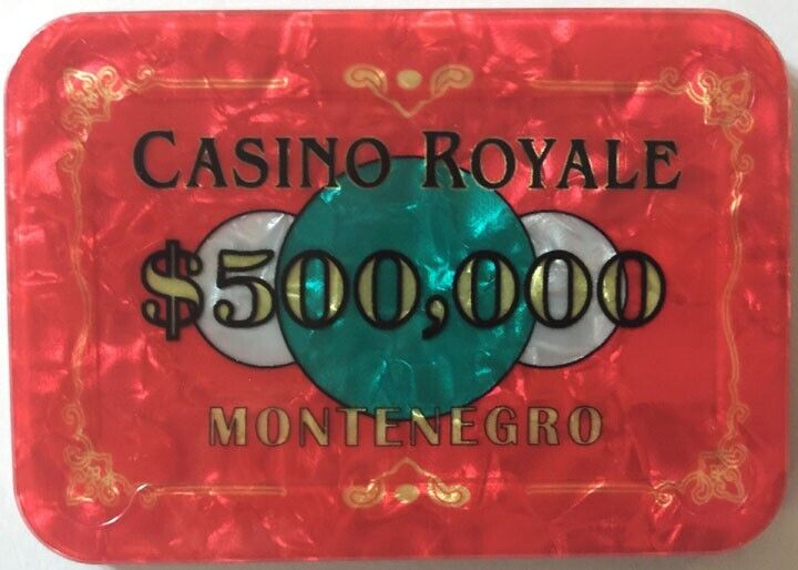 $500,000 JAMES BOND CASINO ROYALE POKER PLAQUE