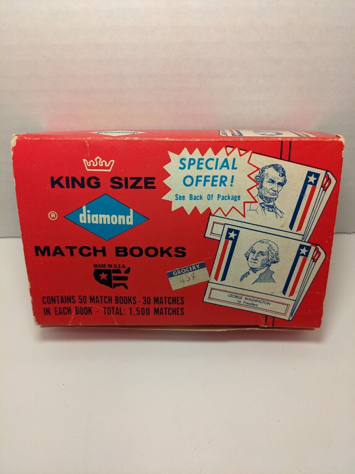 President Matchbooks Diamond King Size 39 Books Washington to Carter Late 1970s
