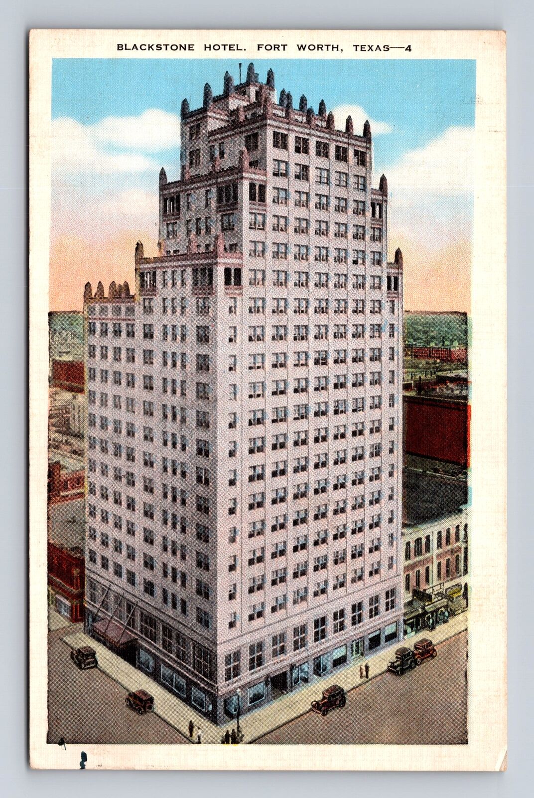 Fort Worth TX-Texas, Blackstone Hotel, Advertising, Antique, Vintage Postcard