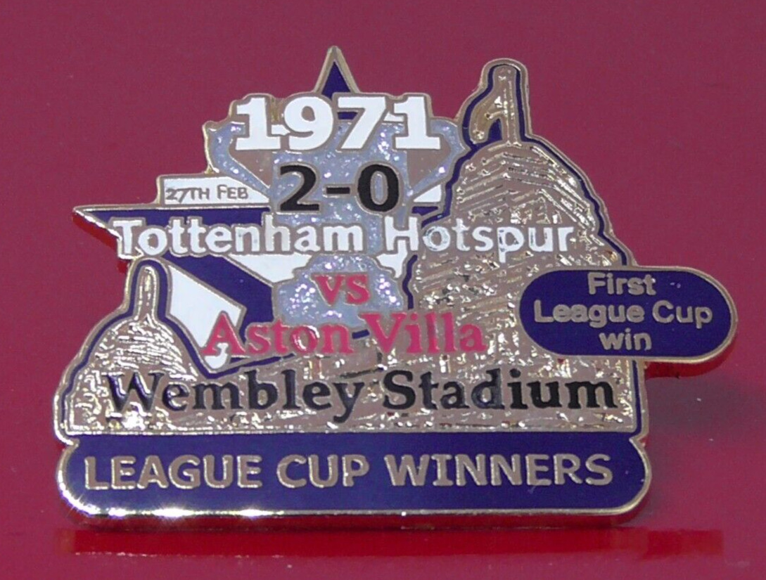 Danbury Mint Pin Badge Tottenham Hotspur Football Club v Villa League Cup 1971