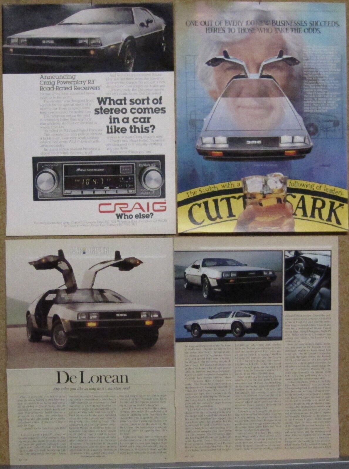 1981 Delorean Print Ad (2); Road Test