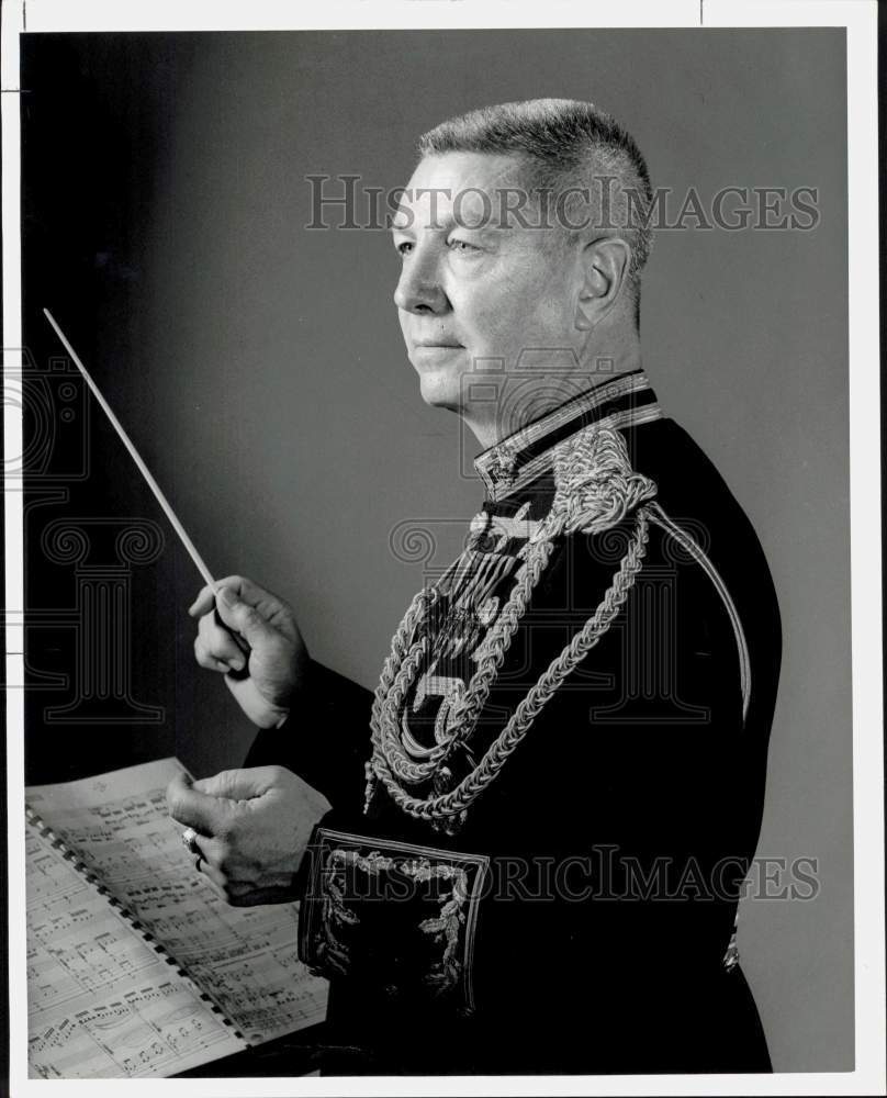 1970 Press Photo Colonel Albert Schoepper, U.S. Marine Corps Band Director