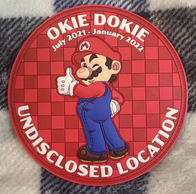 Rare Mario Patch 5 Inch Undisclosed Location Hook And Loop Morale Patch