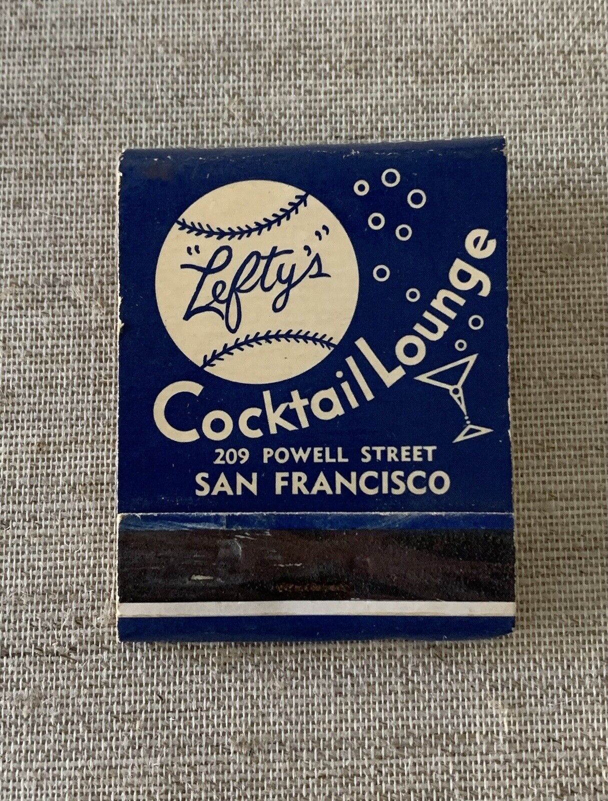 LEFTY’S Powell Street San Francisco Cocktail Lounge Historic Vintage Matchbook