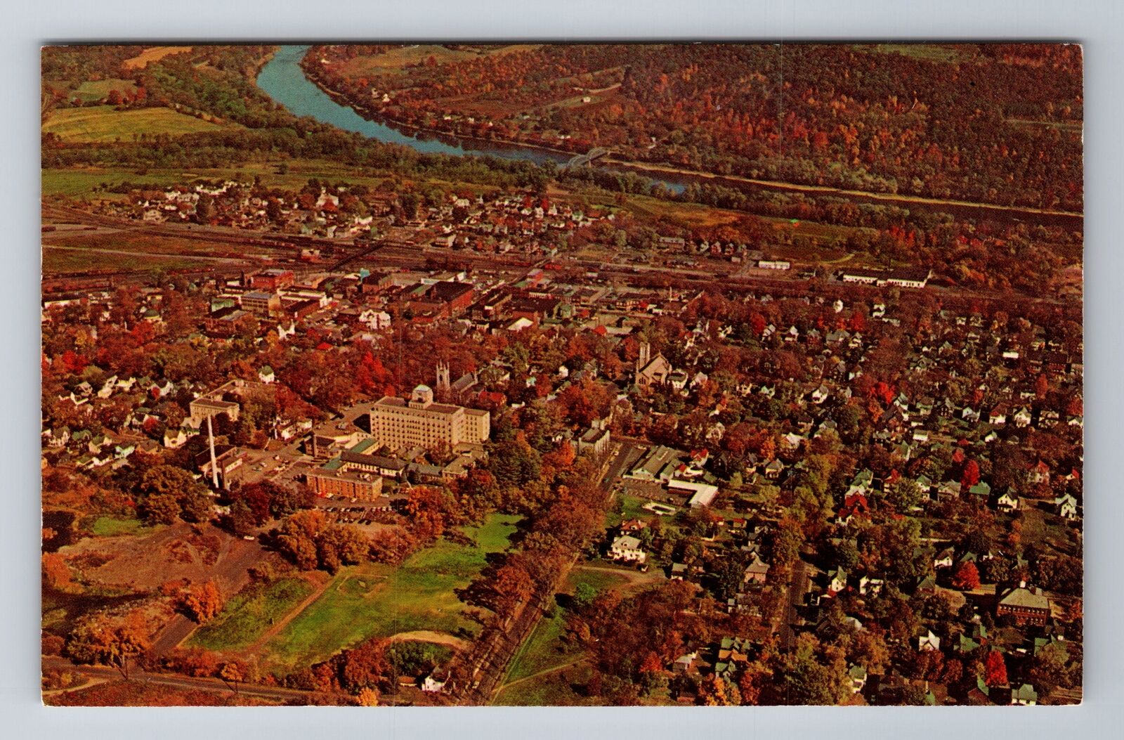 Sayre PA-Pennsylvania, Aerial View, Antique, Vintage Postcard