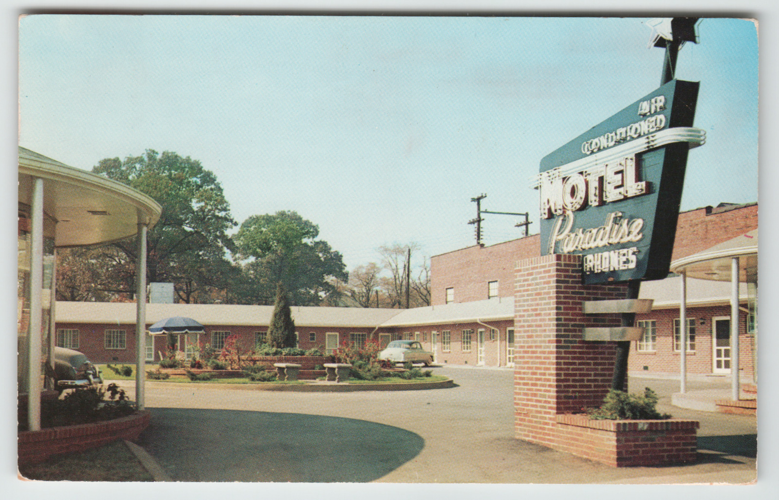 Postcard Chrome Motel Paradise Near Birmingham, AL