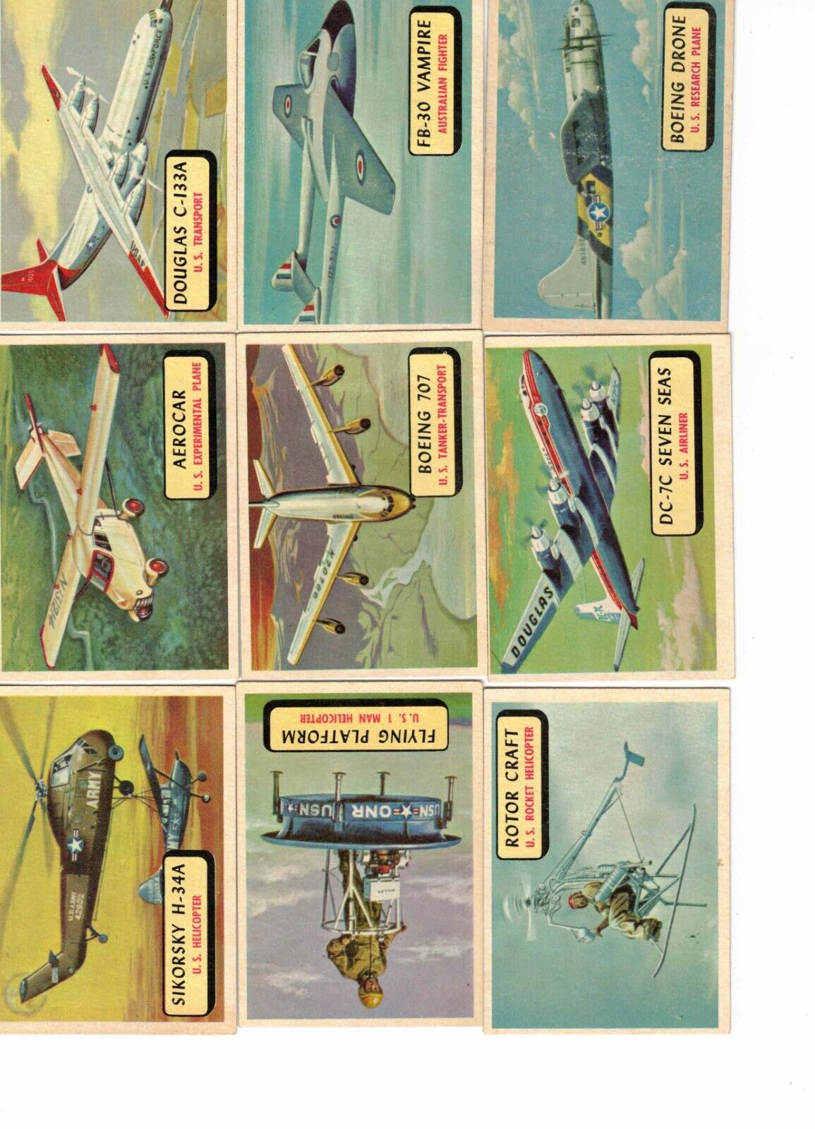1957 PLANES BLUE BACK LOT (54) ALL DIFFERENT