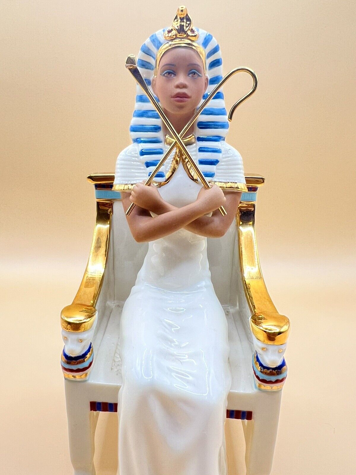 Lenox Egyptian Collection Queen Hatshepsut Figurine #773958 Pharaoh 24kt Gold