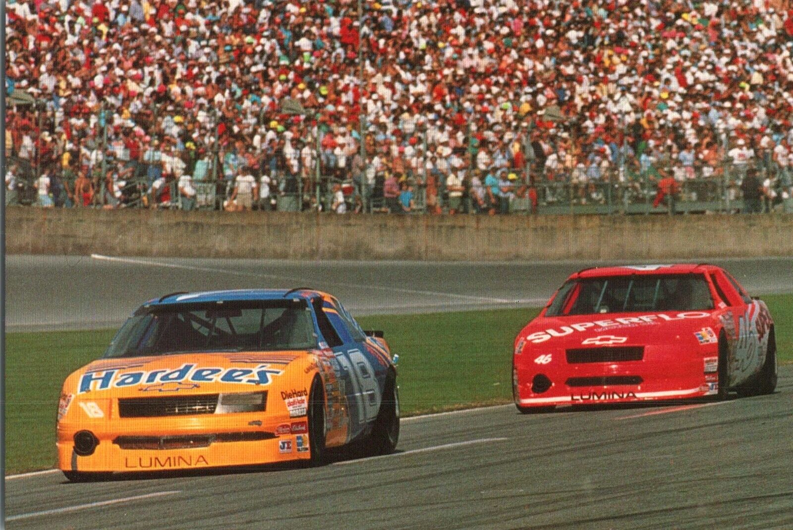 Days of Thunder NASCAR Hardee\'s 18 Lumina Superflo Race Cars 1990 Movie Postcard